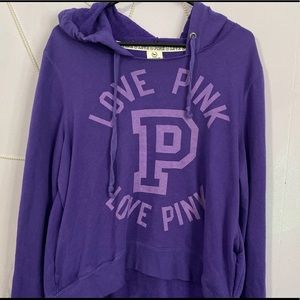 💕 Love PINK! Purple pullover hoodie Large 💕